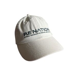 P.E. Nation cream adjustable baseball hat